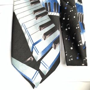 Piano Music Keys Modano Blue Black tie
